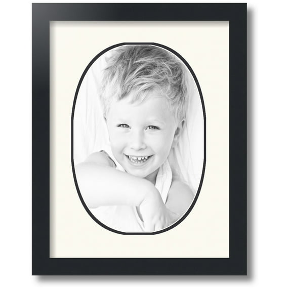 ArtToFrames Collage Photo Picture Frame with 1 - 9x13 Openings, Framed in Black with Chantilly and Black Mats (CDM-3926-272)