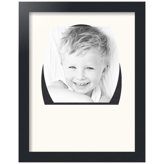 ArtToFrames Collage Photo Picture Frame with 1 - 9x13" Openings, Framed in Black with White and Black Mats (CDM-3926-1487)
