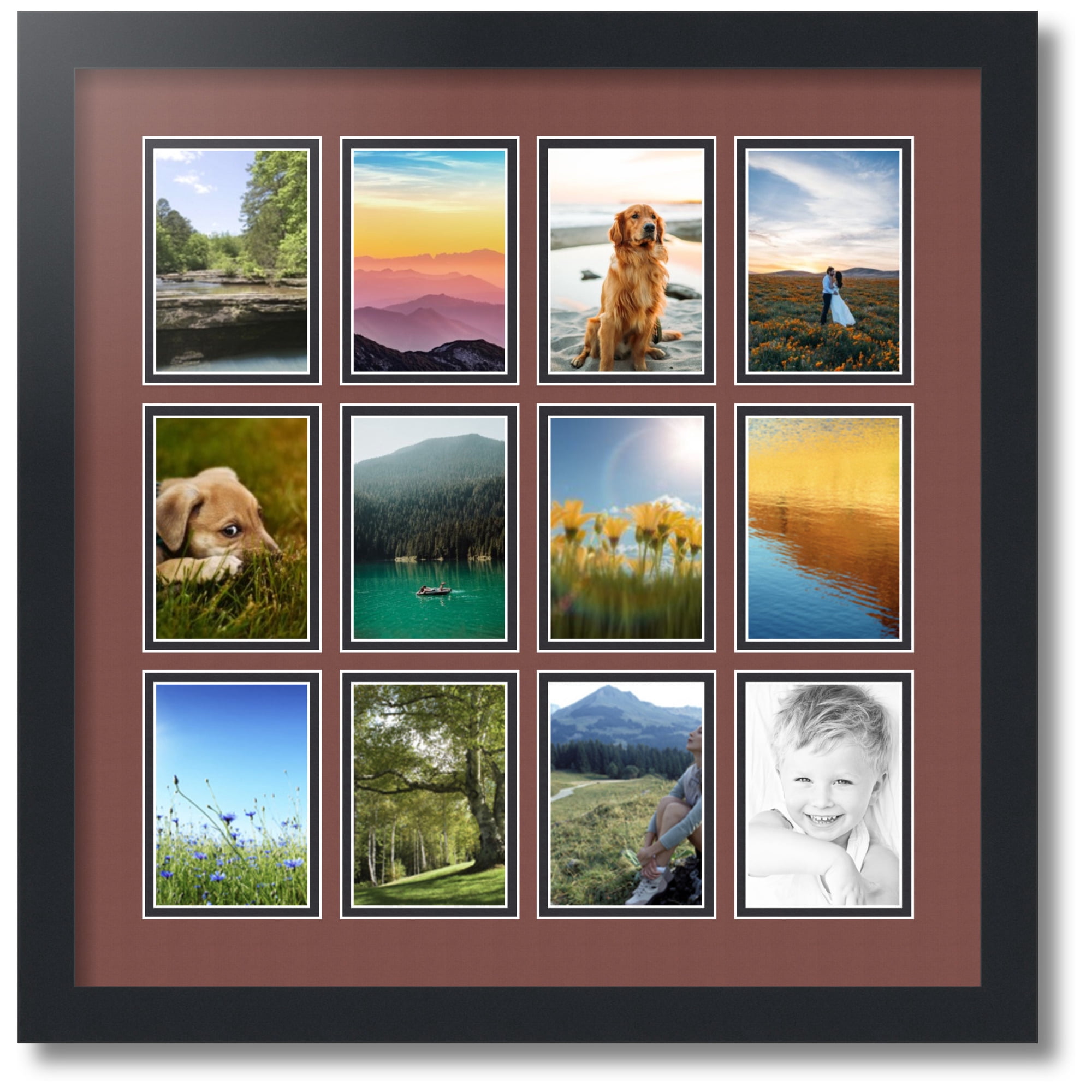 ArtToFrames Collage Photo Picture Frame with 12 - 3.25x4.75