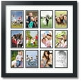 thumbnail image 1 of ArtToFrames Collage Photo Picture Frame with 12 - 3.25x4.75 Openings, Framed in Black with Super White and Black Mats (CDM-3926-234), 1 of 8