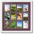 thumbnail image 1 of ArtToFrames Collage Photo Picture Frame with 12 - 3.25x4.75" Openings, Framed in White with Ruby and Black Mats (CDM-3966-1156), 1 of 8