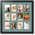 thumbnail image 1 of ArtToFrames Collage Photo Picture Frame with 12 - 3.5x5 Openings, Framed in Black with Nile Green and Black Mats (CDM-3926-234), 1 of 8