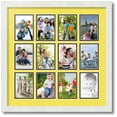 thumbnail image 1 of ArtToFrames Collage Photo Picture Frame with 12 - 3.5x5 Openings, Framed in White with Canary and Black Mats (CDM-3966-234), 1 of 8