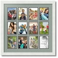 thumbnail image 1 of ArtToFrames Collage Photo Picture Frame with 12 - 3.5x5 Openings, Framed in White with Silverpine and Black Mats (CDM-3966-234), 1 of 1
