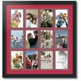thumbnail image 1 of ArtToFrames Collage Photo Picture Frame with 12 - 4x6 Openings, Framed in Black with Rouge and Black Mats (CDM-3926-234), 1 of 8