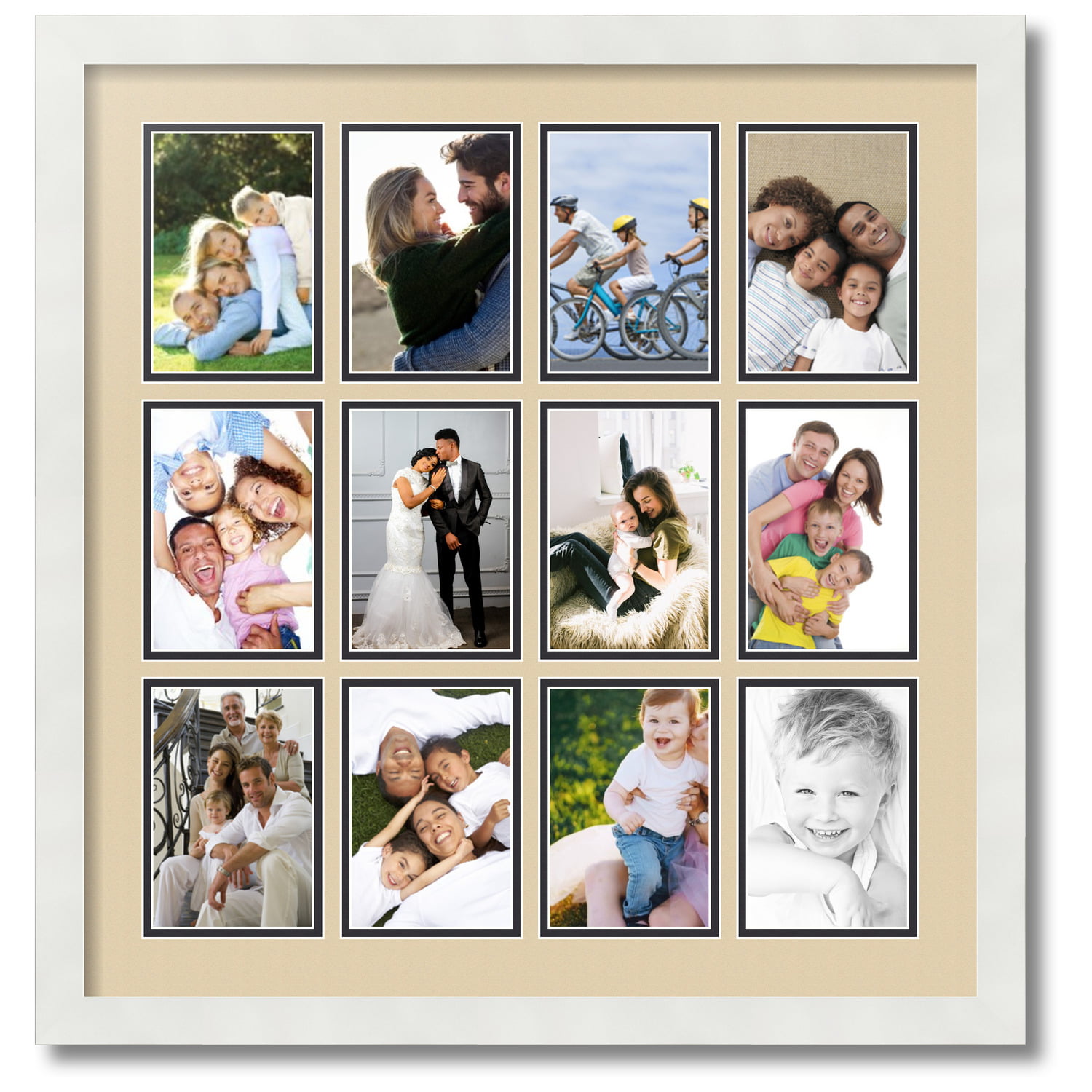 White Collage Photo Frame, Fits Two Photos of 5 X 7 Inches – Mora Taara