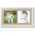 thumbnail image 1 of ArtToFrames Collage Photo Picture Frame with 2 - 10x10 Openings, Framed in White with Scotch Mist and Black Mats (CDM-3966-40), 1 of 8