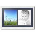 thumbnail image 1 of ArtToFrames Collage Photo Picture Frame with 2 - 10x12 Openings, Framed in White with Blue Jay and Black Mats (CDM-3966-37), 1 of 1