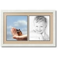 thumbnail image 1 of ArtToFrames Collage Photo Picture Frame with 2 - 10x12 Openings, Framed in White with Scotch Mist and Black Mats (CDM-3966-37), 1 of 1