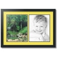 thumbnail image 1 of ArtToFrames Collage Photo Picture Frame with 2 - 10x13 Openings, Framed in Black with Canary and Black Mats (CDM-3926-37), 1 of 1
