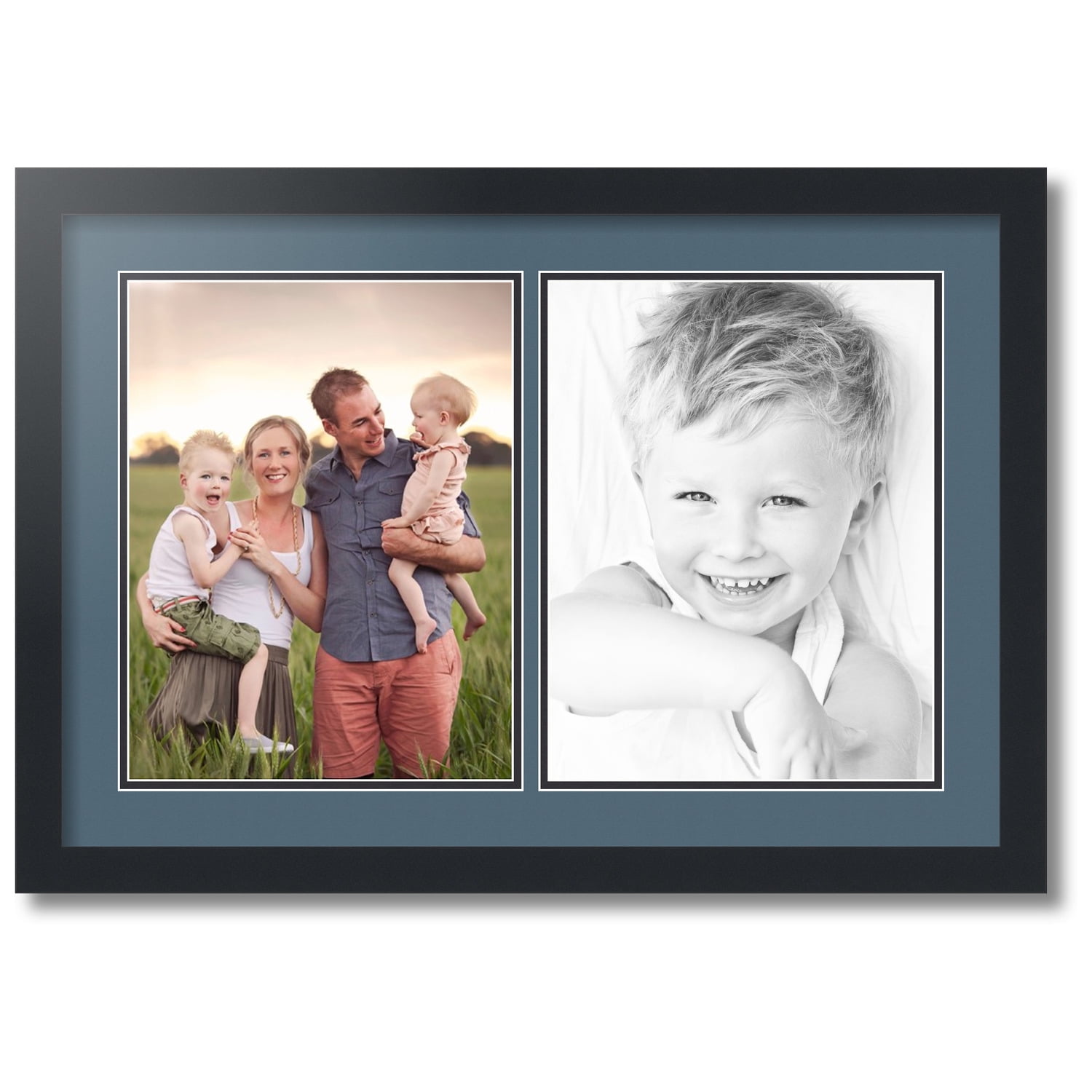 ArtToFrames Collage Mat Picture Photo Frame 4 3x5 Openings in Satin White  13