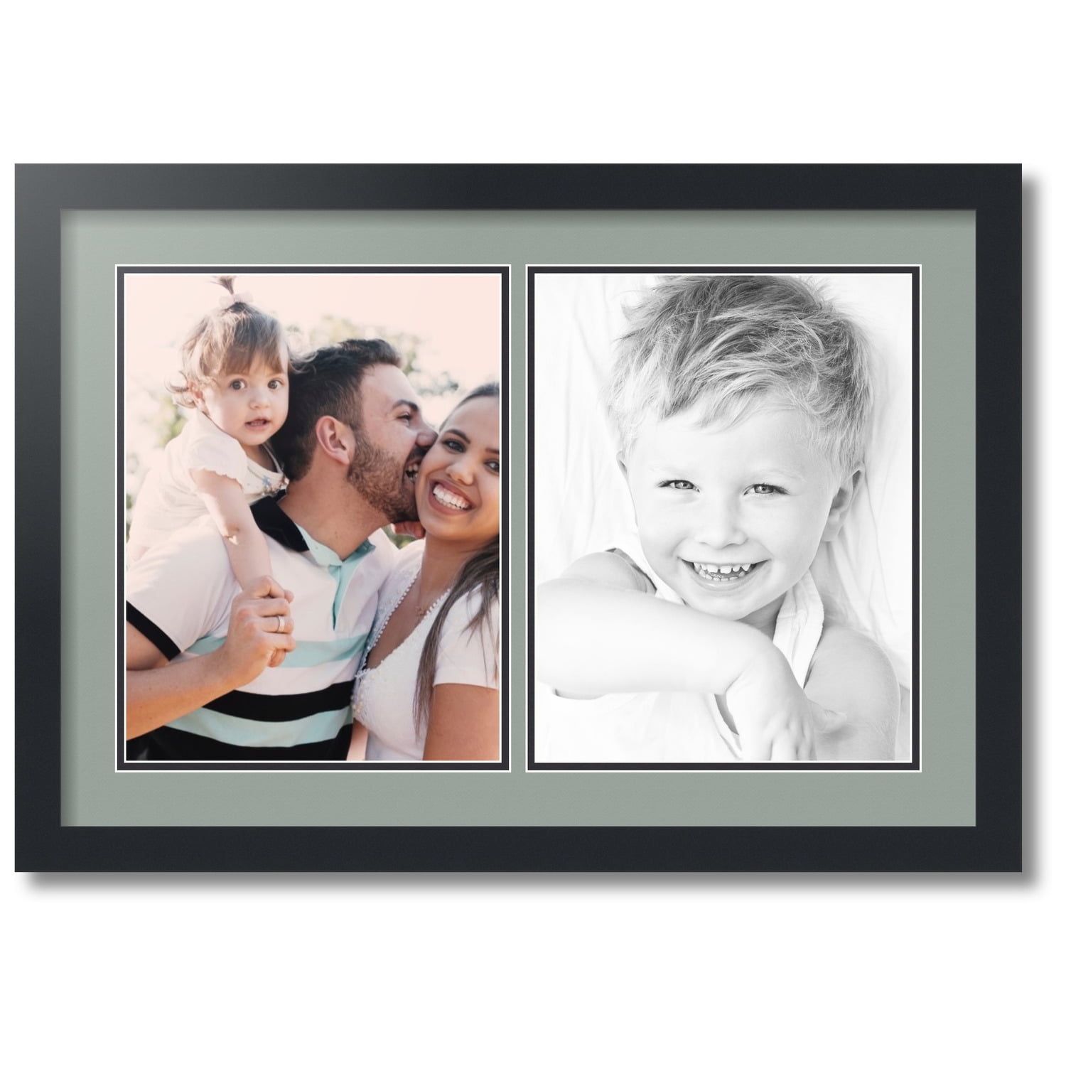 ArtToFrames Collage Photo Picture Frame with 2 10x13 Openings, Framed