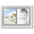 thumbnail image 1 of ArtToFrames Collage Photo Picture Frame with 2 - 10x13 Openings, Framed in White with TV Grey and Black Mats (CDM-3966-37), 1 of 1