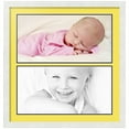 thumbnail image 1 of ArtToFrames Collage Photo Picture Frame with 2 - 10x20" Openings, Framed in White with Canary and Black Mats (CDM-3966-1579), 1 of 8