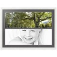 thumbnail image 1 of ArtToFrames Collage Photo Picture Frame with 2 - 10x30" Openings, Framed in White with Charcoal and Black Mats (CDM-3966-1580), 1 of 8