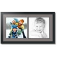 thumbnail image 1 of ArtToFrames Collage Photo Picture Frame with 2 - 11x11 Openings, Framed in Black with Pewter and Black Mats (CDM-3926-40), 1 of 8
