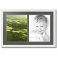 thumbnail image 1 of ArtToFrames Collage Photo Picture Frame with 2 - 11x14 Openings, Framed in White with Charcoal and Black Mats (CDM-3966-37), 1 of 1