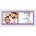 thumbnail image 1 of ArtToFrames Collage Photo Picture Frame with 2 - 11x14" Openings, Framed in White with Lavender Mist and Black Mats (CDM-3966-53), 1 of 8