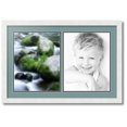 thumbnail image 1 of ArtToFrames Collage Photo Picture Frame with 2 - 11x14 Openings, Framed in White with Nile Green and Black Mats (CDM-3966-37), 1 of 1