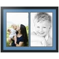 thumbnail image 1 of ArtToFrames Collage Photo Picture Frame with 2 - 11x17" Openings, Framed in Black with Liberty Blue and Black Mats (CDM-3926-1417), 1 of 8