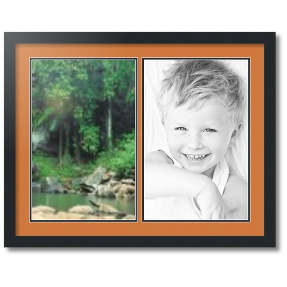 ArtToFrames Collage Photo Picture Frame with 2 - 11x17 Openings, Framed in Black with Octoberfest and Black Mats (CDM-3926-37)