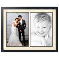 thumbnail image 1 of ArtToFrames Collage Photo Picture Frame with 2 - 11x17" Openings, Framed in Black with Oyster and Black Mats (CDM-3926-1417), 1 of 8