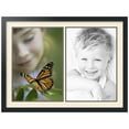 thumbnail image 1 of ArtToFrames Collage Photo Picture Frame with 2 - 13x19" Openings, Framed in Black with Ivory and Black Mats (CDM-3926-1420), 1 of 8
