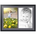 thumbnail image 1 of ArtToFrames Collage Photo Picture Frame with 2 - 13x19" Openings, Framed in Black with Mountain Grey and Black Mats (CDM-3926-1420), 1 of 8