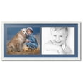 thumbnail image 1 of ArtToFrames Collage Photo Picture Frame with 2 - 14x17 Openings, Framed in White with Royal and Black Mats (CDM-3966-53), 1 of 1