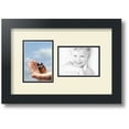 thumbnail image 1 of ArtToFrames Collage Photo Picture Frame with 2 - 3.5x5" Openings, Framed in Black with Ivory and Black Mats (CDM-3926-751), 1 of 8