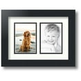 thumbnail image 1 of ArtToFrames Collage Photo Picture Frame with 2 - 3.5x5 Openings, Framed in Black with Porcelain and Black Mats (CDM-3926-37), 1 of 1