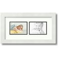 thumbnail image 1 of ArtToFrames Collage Photo Picture Frame with 2 - 3.5x5 Openings, Framed in White with Porcelain and Black Mats (CDM-3966-53), 1 of 8