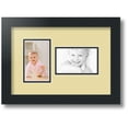 thumbnail image 1 of ArtToFrames Collage Photo Picture Frame with 2 - 3x5" Openings, Framed in Black with Buttercup and Black Mats (CDM-3926-774), 1 of 8