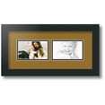 thumbnail image 1 of ArtToFrames Collage Photo Picture Frame with 2 - 3x5 Openings, Framed in Black with El Dorado and Black Mats (CDM-3926-53), 1 of 8