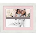 thumbnail image 1 of ArtToFrames Collage Photo Picture Frame with 2 - 4x12" Openings, Framed in White with Hollyhock and Black Mats (CDM-3966-50), 1 of 8