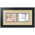 thumbnail image 1 of ArtToFrames Collage Photo Picture Frame with 2 - 4x5" Openings, Framed in Black with Green Whisper and Black Mats (CDM-3926-1605), 1 of 8