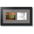 thumbnail image 1 of ArtToFrames Collage Photo Picture Frame with 2 - 4x5 Openings, Framed in Black with Pewter and Black Mats (CDM-3926-53), 1 of 8