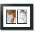 thumbnail image 1 of ArtToFrames Collage Photo Picture Frame with 2 - 4x6" Openings, Framed in Black with Light Cream and Black Mats (CDM-3926-530), 1 of 8