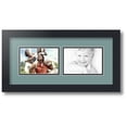 thumbnail image 1 of ArtToFrames Collage Photo Picture Frame with 2 - 4x6 Openings, Framed in Black with Nile Green and Black Mats (CDM-3926-53), 1 of 1