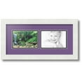 thumbnail image 1 of ArtToFrames Collage Photo Picture Frame with 2 - 4x6 Openings, Framed in White with Grape and Black Mats (CDM-3966-53), 1 of 8