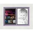 thumbnail image 1 of ArtToFrames Collage Photo Picture Frame with 2 - 4x6" Openings, Framed in White with Lavender Mist and Black Mats (CDM-3966-2141), 1 of 8