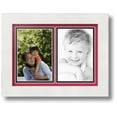 thumbnail image 1 of ArtToFrames Collage Photo Picture Frame with 2 - 4x6 Openings, Framed in White with Rouge and Black Mats (CDM-3966-1053), 1 of 1