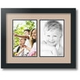 thumbnail image 1 of ArtToFrames Collage Photo Picture Frame with 2 - 5.5x8.5" Openings, Framed in Black with Grey Beige and Black Mats (CDM-3926-2356), 1 of 7