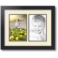 thumbnail image 1 of ArtToFrames Collage Photo Picture Frame with 2 - 5.5x8.5" Openings, Framed in Black with Oyster and Black Mats (CDM-3926-2356), 1 of 8