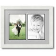 thumbnail image 1 of ArtToFrames Collage Photo Picture Frame with 2 - 5.5x8.5 Openings, Framed in White with TV Grey and Black Mats (CDM-3966-37), 1 of 1