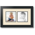 thumbnail image 1 of ArtToFrames Collage Photo Picture Frame with 2 - 5x5 Openings, Framed in Black with Alabaster and Black Mats (CDM-3926-40), 1 of 8