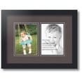 thumbnail image 1 of ArtToFrames Collage Photo Picture Frame with 2 - 5x7 Openings, Framed in Black with Chestnut and Black Mats (CDM-3926-37), 1 of 1