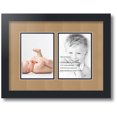 thumbnail image 1 of ArtToFrames Collage Photo Picture Frame with 2 - 5x7" Openings, Framed in Black with Desert Sand and Black Mats (CDM-3926-35), 1 of 8