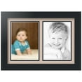 thumbnail image 1 of ArtToFrames Collage Photo Picture Frame with 2 - 5x7" Openings, Framed in Black with Grey Beige and Black Mats (CDM-3926-2368), 1 of 8