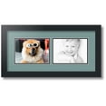 thumbnail image 1 of ArtToFrames Collage Photo Picture Frame with 2 - 5x7 Openings, Framed in Black with Nile Green and Black Mats (CDM-3926-53), 1 of 8
